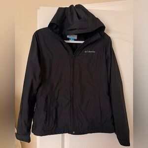 Columbia Black Hooded Windbreaker Jacket